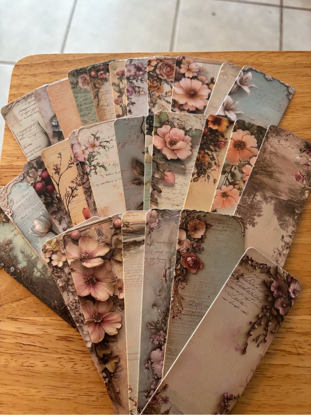 Romantic Vintage Reader Bookmark Pack | Cottagecore Decor 5/$5